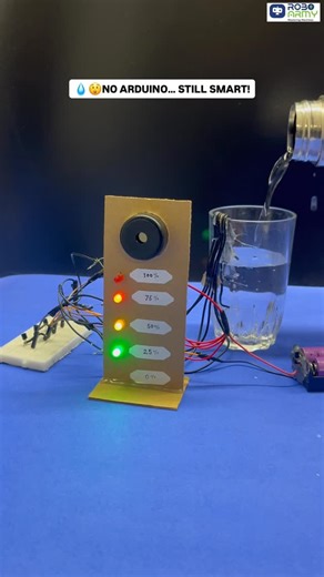 RoboArmy on Instagram: "💧🚰 Water Level Monitoring WITHOUT Arduino! This system detects water levels using basic electronic components and gives instant indication and alerts. No coding, no microcontroller — just smart circuit logic 🔥 @roboarmy.in Perfect for tanks, overflow prevention, and students 👌 #ElectronicsProjects #DIYTech #WaterManagement #EngineeringReels #TechInnovation"