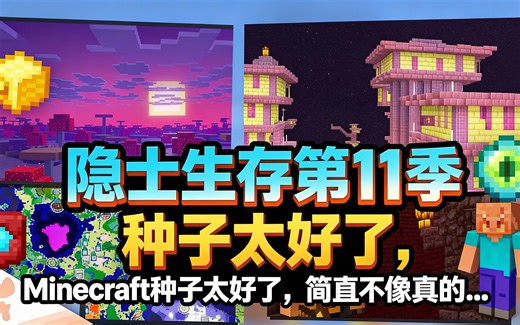 [中配]隐士生存第11季Minecraft种子太好了，简直不像真的... - wattles