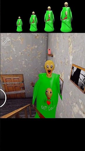 Mini Baldi Granny Small To Big Large Size 😂🤣 | Granny Grandpa Funny Trolling 😂🤣 | #Granny #Shorts