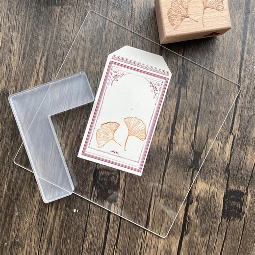 Acrylic Stamp Positioner for Journaling & Crafting – Clear L-shaped Ruler - Etsy