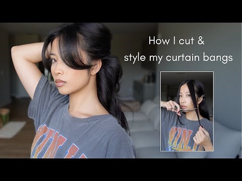 How I cut & style curtain bangs at home