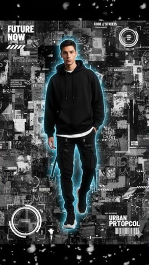 Cyberpunk Streetwear Look 🖤 The Future of Fashion