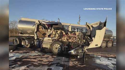Semi spills thousands of gallons of fuel after colliding with garbage truck on Highway 23