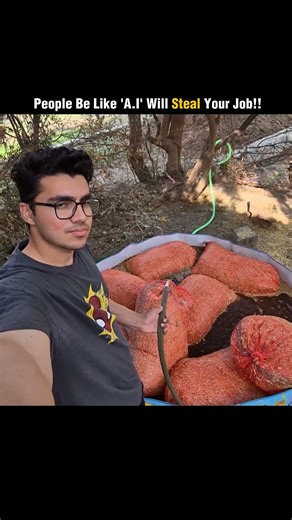 Farming🌾VS A.i tech🤡 #mushroomfarming #farming #viral