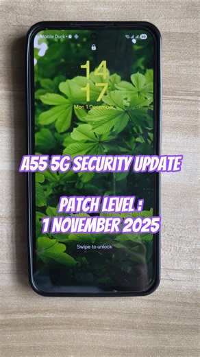 Update the Galaxy A55 5G security patch level to 1 November 2025
