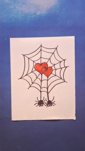 How to draw a Spider 🕷🕸#shortsfeed #art #drawing #spider