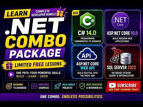 🚀 .NET Developer Combo Package | C# 14, ASP.NET Core, Web API & SQL Server 2022 #shorts