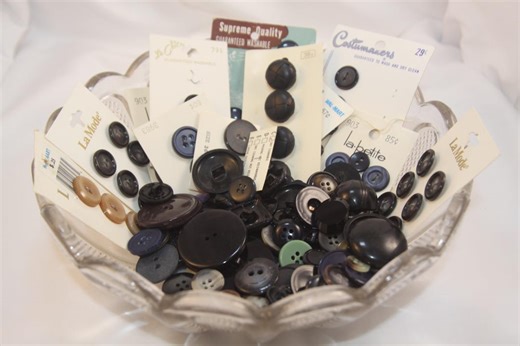 Craft Supply Lot - Button Mix | Black Buttons | Studio Cleanout - Etsy