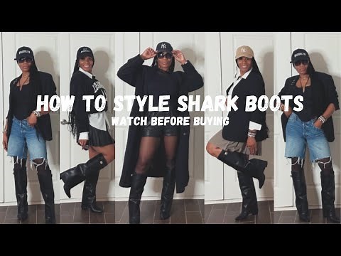 HOW TO STYLE SHARK BOOTS | TARGET BOOTS DUPE | FALL OUTFITS | SHOP MY CLOSET