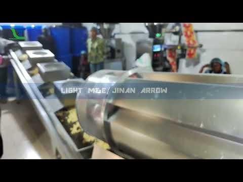 Fully automatic 100-150kgph cheese ball production line corn puffed snack twin screw extruder