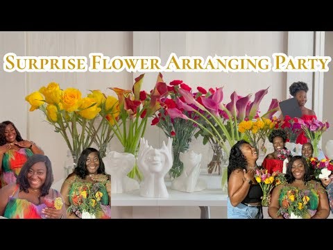 Surprise Birthday Flower Arranging Party 🌸 | DIY Floral Workshop at Home