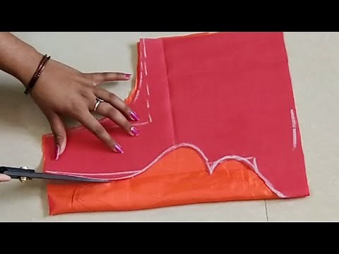 Easy patchwork blouse back neck design cutting and stitching /blouse designs