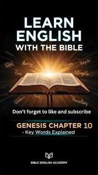 Genesis Chapter 10 — Learn English with the Bible | Powerful Vocabulary Explained” #biblereading