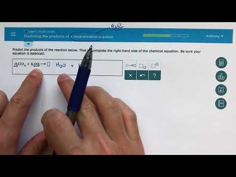 ALEKS - Predicting the Products of a Neutralization Reaction