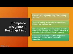 How to Write a Substantive Discussion Post