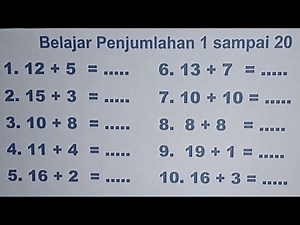 Belajar Penjumlahan dari 1 Sampai 20 | Belajar Matematika untuk Anak TK dan SD