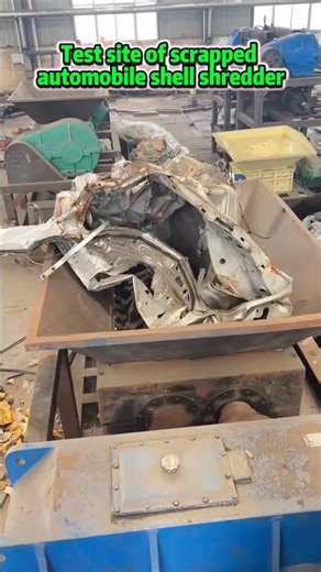 Scrap car shell shredder customer production and use site #shredder #plastic #rubber