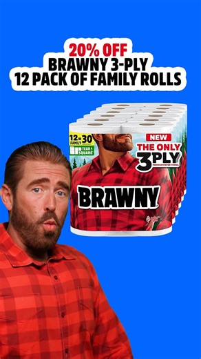 2.1K views | POV: You spot Prime Big Deal Days Me: grabs 20% OFF Brawny® 3-Ply 12 Family Rolls. Only Oct 7–8! Click the link in bio. | Brawny Towels | Facebook