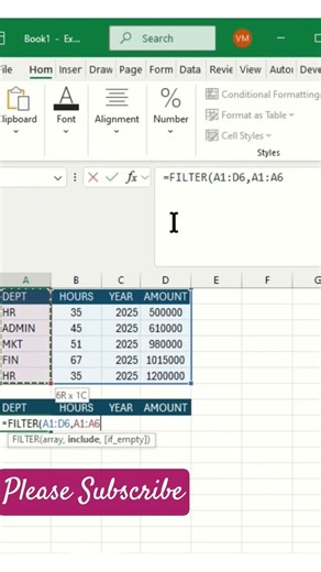 FILTER function in Excel#excel #exceltips #exceltricks #exceltutorial #ms365 #Excel Hacks#microsoft