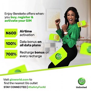 1.3K views · 84 reactions | You asked and we listened! Glo sim activation is back for good! Enjoy Berekete offers when you buy, register and activate your sim. Visit gloworld.com to find the nearest Glo outlet. #StayConnectedWithGlo #GloUnlimited #GloBerekete | Glo World | Facebook