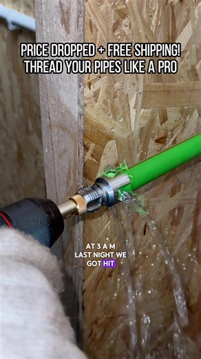 The boss went CRAZY over a PRICE DROPPED FREE SHIPPING! Stop dealing with leaky joints and thread your pipes like a pro. Link below! #plumbingtips #diypipe #homeimprovement #toolreview #tiktokshopfinds
