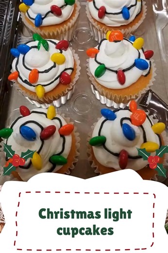 Christmas light cupcakes | Natalie Recipes