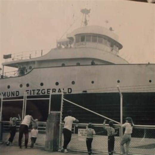 Even before the tragic sinking, the SS Edmund Fitzgerald was famous. It set seasonal haul records six times. In 1968, it set a new single-season record by carrying 1,358,074 tons of cargo through the Soo Locks. It was also the first ship to carry more than one million tons of iron ore pellets in a single season. Spectators often watched as the large ship made its way through the various locks of the Great Lakes. One of its captains, the famous "DJ" Captain Peter Pulcer (last photo), loved to ent