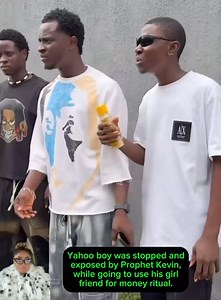 23K views · 197 reactions | Yahoo boy was stopped and exposed by Prophet Kelvin, while going to use his girlfriend for money ritual, and this happened. | Geegee TV | Facebook