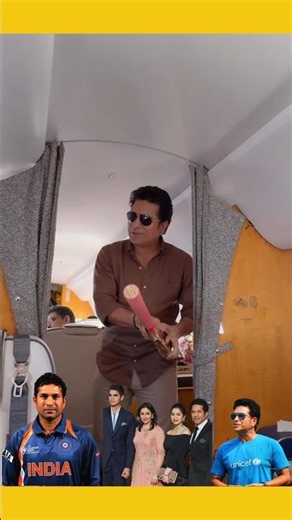 Watch Sachin Tendulkar playing Cricket on a flight with his daughter and daughter-in-law 🤔 #sachi...