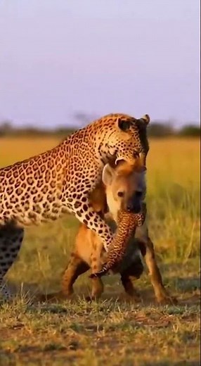 Can the Mother Leopard save the Other Leopard Cub🐆 ?어미 표범 이 다른 아기 표범 을 구할 수 있을까 #hyena #leopard