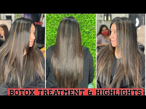 Hair Botox Treatment & Highlights/Keratin/Hair transformation/tutorial/step by step/for beginners