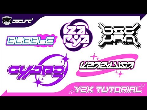 Y2K Logo Tutorial Compilation [Adobe Illustrator] | 1 Hour Y2K Logo Tutorial Compilation