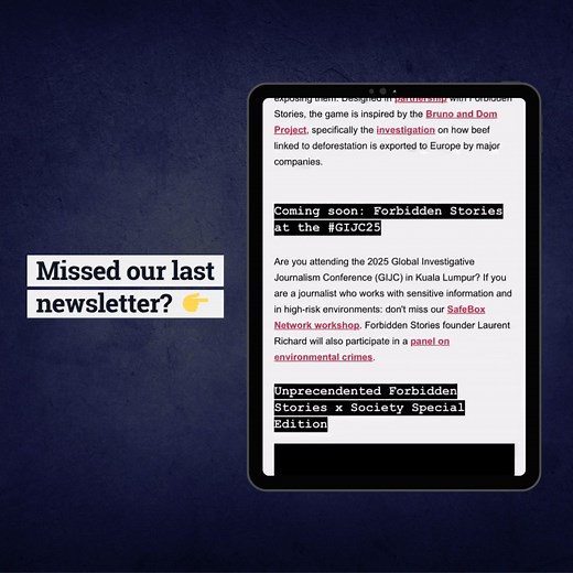  Did you know that Forbidden Stories launched a new investigative...