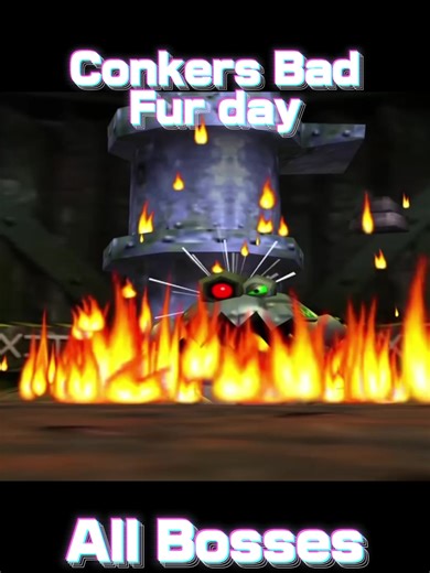 Conker's Bad Fur Day: All Bosses vs Terminator Gameplay