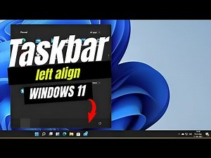 How to left align Taskbar on Windows 11