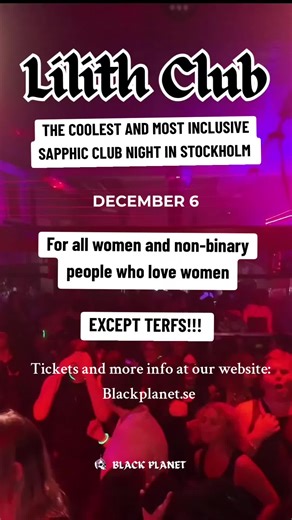 The coolest sapphic club night in Stockholm for all women and non-binary people who love women!!! #sapphic #queer #wlw #nblw #lesbisk #bisexuell #bisexual #lesbian #trans #nonbinary #club #queerclub