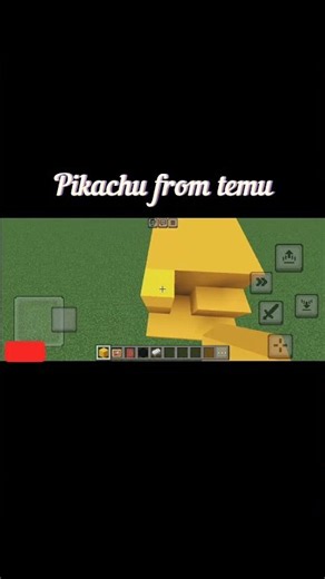 Pikachu from temu #minecraft #shorts #shortsfeed #viral #pikachu