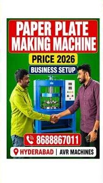 Paper Plate Making Machine Price 2026 | Paper Plate Business | Machine Working | AVR Machines
