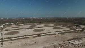 Car producer Audi, with headquarter in Ingolstadt, is building a new part of the city, so called IN-Campus, on a former refinery and industrial area. This shows the site before construction started.