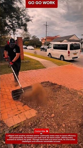 Power Broom Driveway Cleaning and Surface Restoration Process #construction