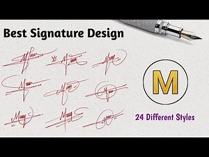 Professional signature design with letter M || Creative and unique signature ideas
