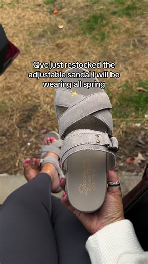 I love Skecher slip ons sandals with a comfortable sole ✨🌸 @QVC, Inc