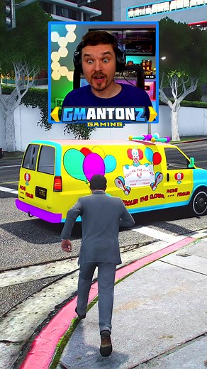 Following the Mystery Clown Van in GTAV