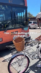 Feeling too nervous about using the bus bike rack? This is your easy, no-judgment guide! 1️⃣ step 1: wait until the bus stops. Stand to the side, where the driver can see you. Make eye contact before approaching the rack. 2️⃣ step 2: squeeze the handle and lower the rack. 3️⃣ step 3: place your bike in the slot. Front wheel goes first. 4️⃣ Step 4: pull the arm up and over to secure your front tire. Bonus move: give your bike a little wiggle to make sure it’s snug and secure. You did it! 🖐🏽 get