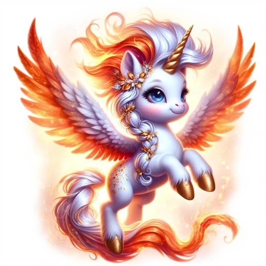 Phoenix UNICORN Clipart PNG 15 Cute Baby Unicorn Halloween Holiday Junk Journal Digital Art Prints Watercolor Printable Clip Art 300 DPI - Etsy