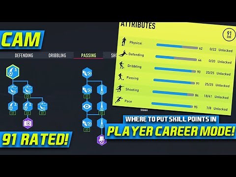 (CAM) WHERE TO PUT SKILL POINTS IN FIFA 22 MY PLAYER CAREER MODE?!?!