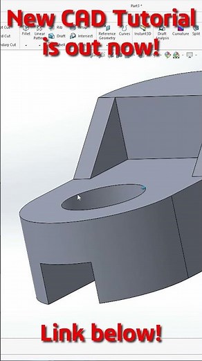 Learn Part Modeling Fast| SOLIDWORKS Part Tutorial #30 #Shorts