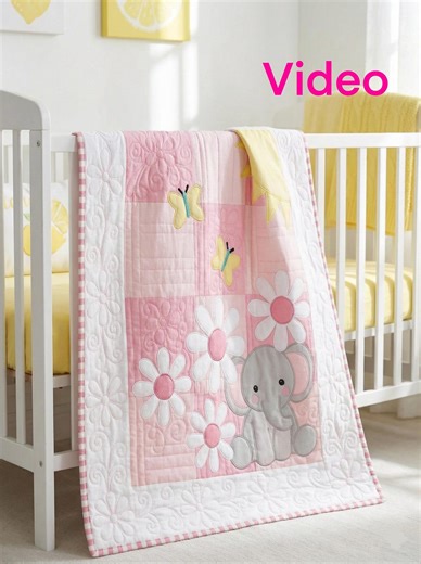 Sweet Elephant Baby Appliqué Quilt PDF Pattern|video Tutorials| Beginner Digital Download - Etsy