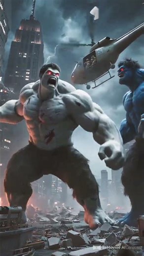 White Hulk vs Blue Hulk 💥 Brutal Fight #HulkVsHulk #WhiteHulk #BlueHulk #Shorts #Viral