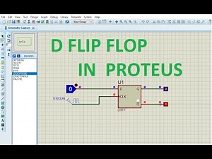 D flip flop in proteus | How to make D flip flop in proteus | D flip flop simulation in proteus
